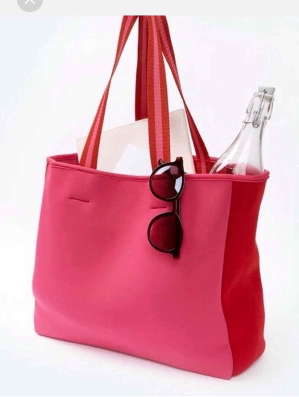 NWT Summersalt Super Soft Neoprene Tote Colorblock Pink & Red